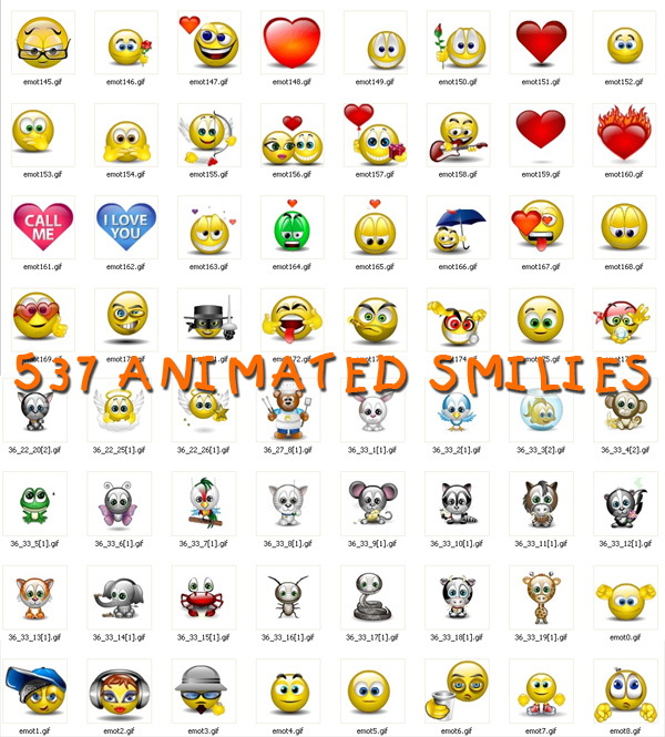537 Animated Smilies 