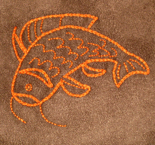 orange koi detail
