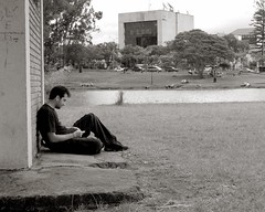 Day 223/366 - Alone... with his phone by Ernesto Ortega
