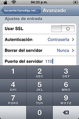 Configurar cuenta prodigy en iPod Touch/iPhone