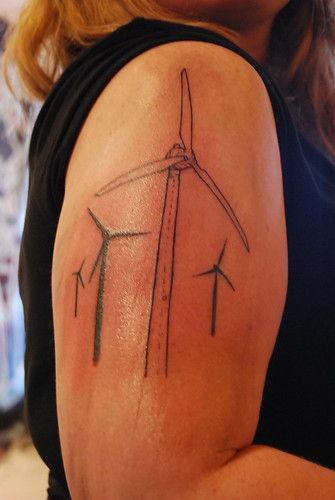 Wind Turbine Tattoo by Mez Takin' a 