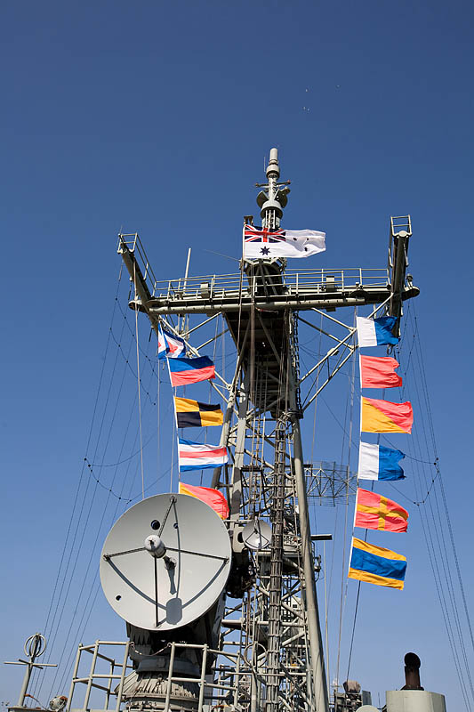 Naval Signal flags on the Melbourne