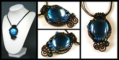 blue glass necklace