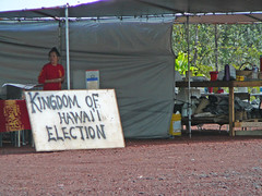 Kingdom of Hawaii Election - Sign Closeup