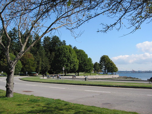 溫哥華史丹利公園的海牆單車道
