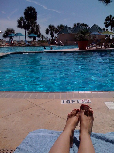Hilton Head Marriott - workin hard (actually my one hour of relaxation)