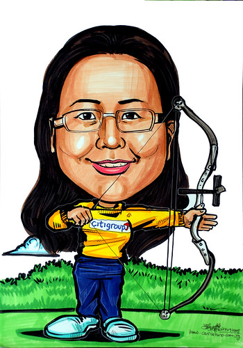 Caricature for CitiGroup - archery