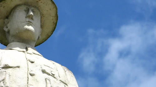 Soldier statue in Papakura, New Zealand