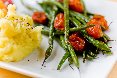 Broiled Green Beans with Slow-Roasted Tomatoes