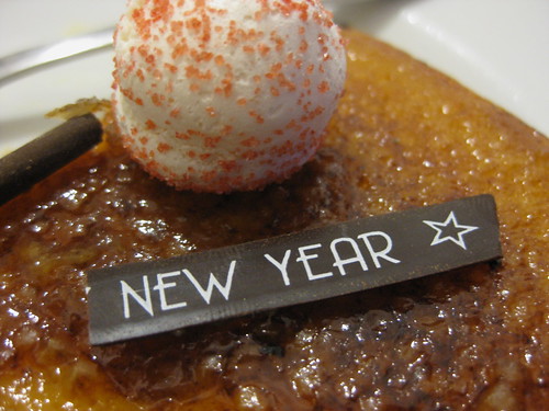 ... New Year !!! sur une tarte à l'orange Gérard Mulot.