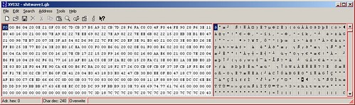 Shitwave in a hex editor