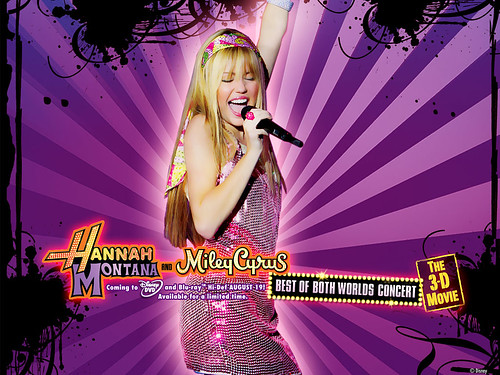 Hannah Montana and Miley Cyrus Concert Wallpaper 1024x768