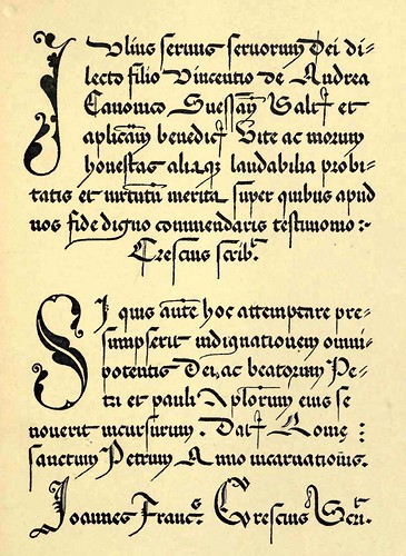 37- Letra manuscrita tipo cancilleria papal- G.F. Cresci 1570