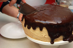 The First Cut - Chocolate Peanut Butter Cake