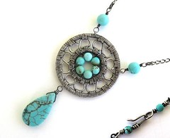 turquoise silver necklace