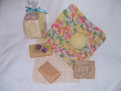 Easy gifts! Hand made soap and washcloth!