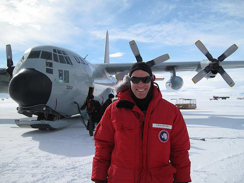 Logan Mitchell arrives in Antarctica
