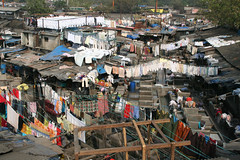 ムンバイの屋外洗濯場