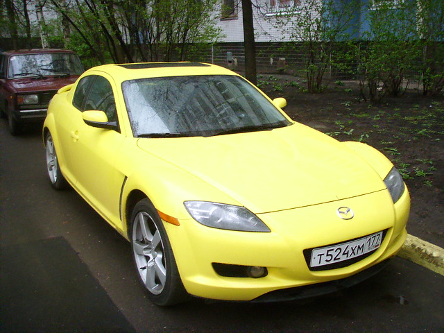 car yellow 8 sunny mazda rx