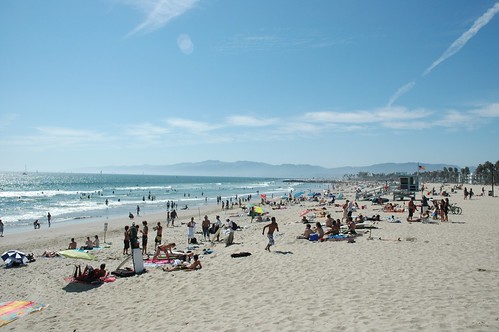 beach people in venice beach california
