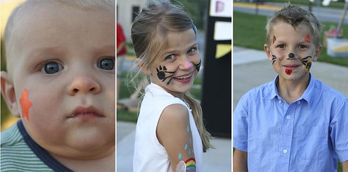 face painting triptych