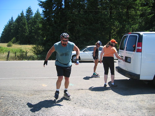These folks rollerbladed the entire 60-mile route...