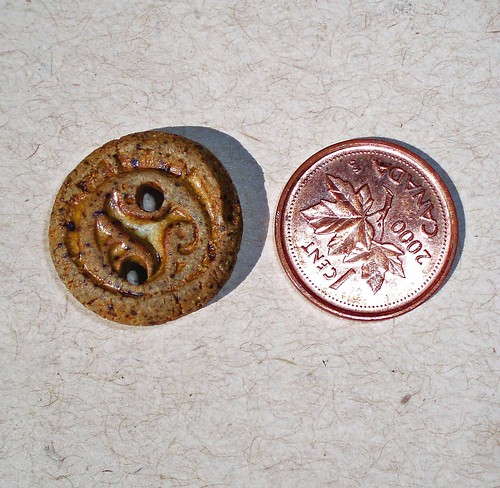 Celtic knotwork clay buttons