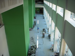 Looking down on atrium from 2nd floor