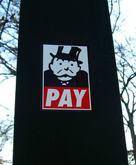 monopoly sticker PAY
