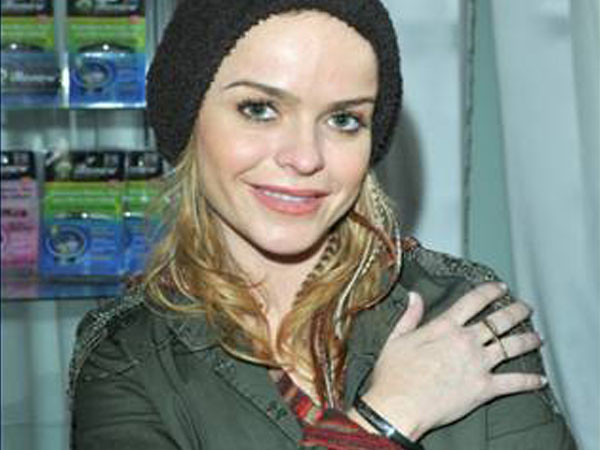 Taryn Manning at Sundance Film Festival with her iRenew bracelet by iRenew Products