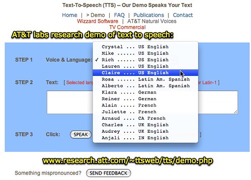 AT&T Labs Text-to-Speech: Demo