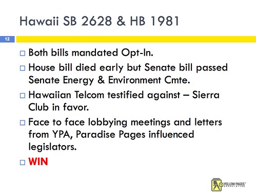 Hawaii Phone Book Legislation