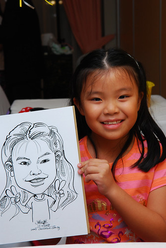 Caricature live sketching for birthday party 10