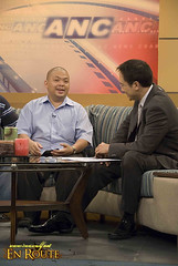 Juned, one of the Philippine Blog Awards organizer being interviewed by TJ Manotoc at Mornings@ANC