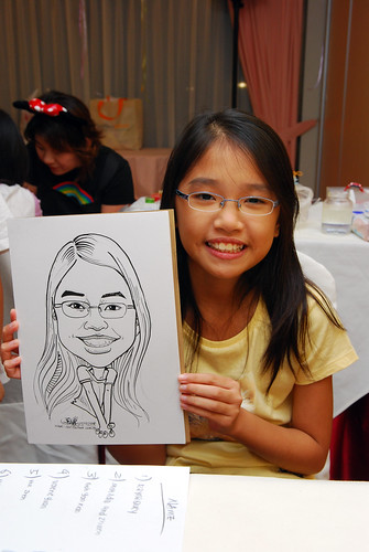 Caricature live sketching for birthday party 1