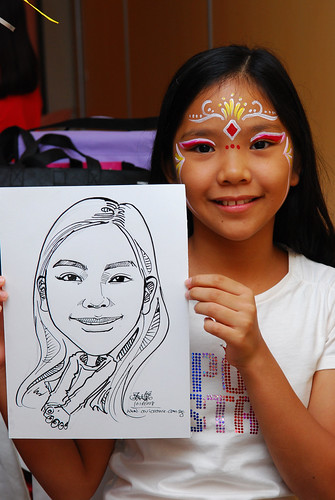 Caricature live sketching for birthday party 11