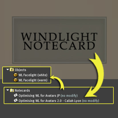 Face Light  and Widlight settings by Caliah of Muse