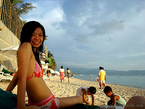 Smiling me at Boracay Regency's Beachfront
