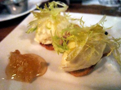 Whipped Brie Chantilly with Honeycomb, Frisée Salad and Balsamic Vinegar