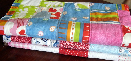 quilts ready for binding