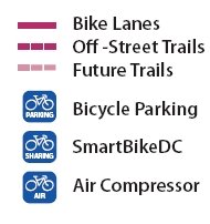 Bicycle map icons