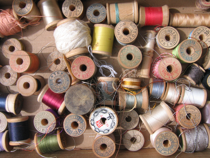 vintage spools of thread