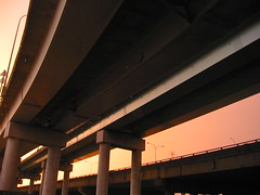 橋下看夕陽