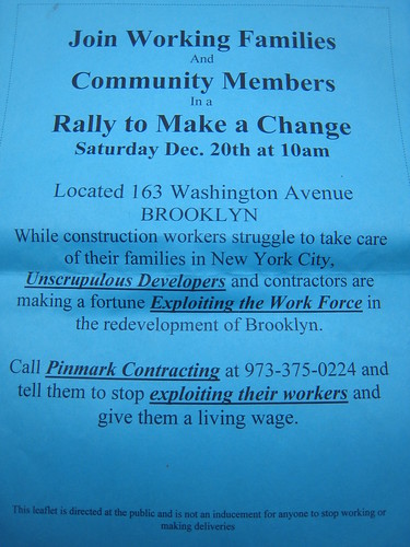 Pinmark Protest Flyer