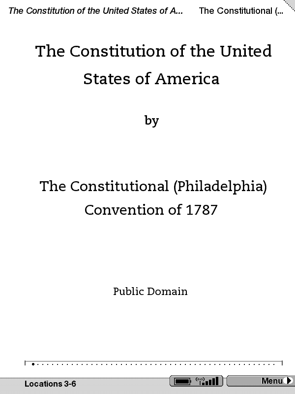 Us constitution reader