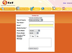 iTXT website contact page by Ramon Thomas