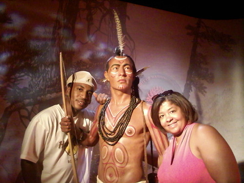 Me and my bro hanging with Chief Tupac at Madame Tussauds in DC