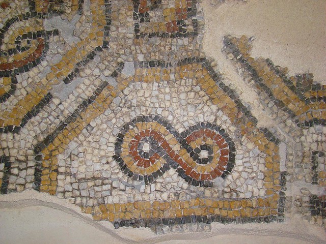 Roman Mosaics - Infinity Symbol - detail - Regional Museum of History, 