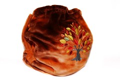 Medium Long Autumn Tree Minkee Embroidered Diaper *Free Shipping*