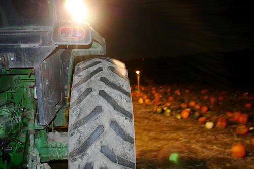 nighttime on a tractor